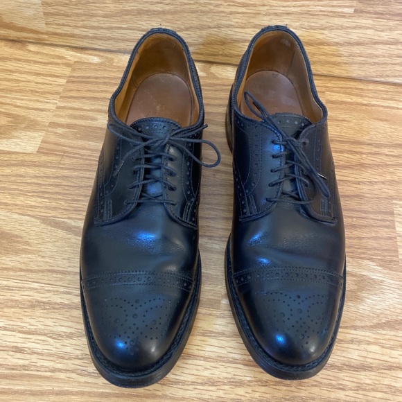 Allen Edmonds Lexington Brogue Cap Toe Oxford Black Men’s Size US 10 A EUC - Picture 2 of 11